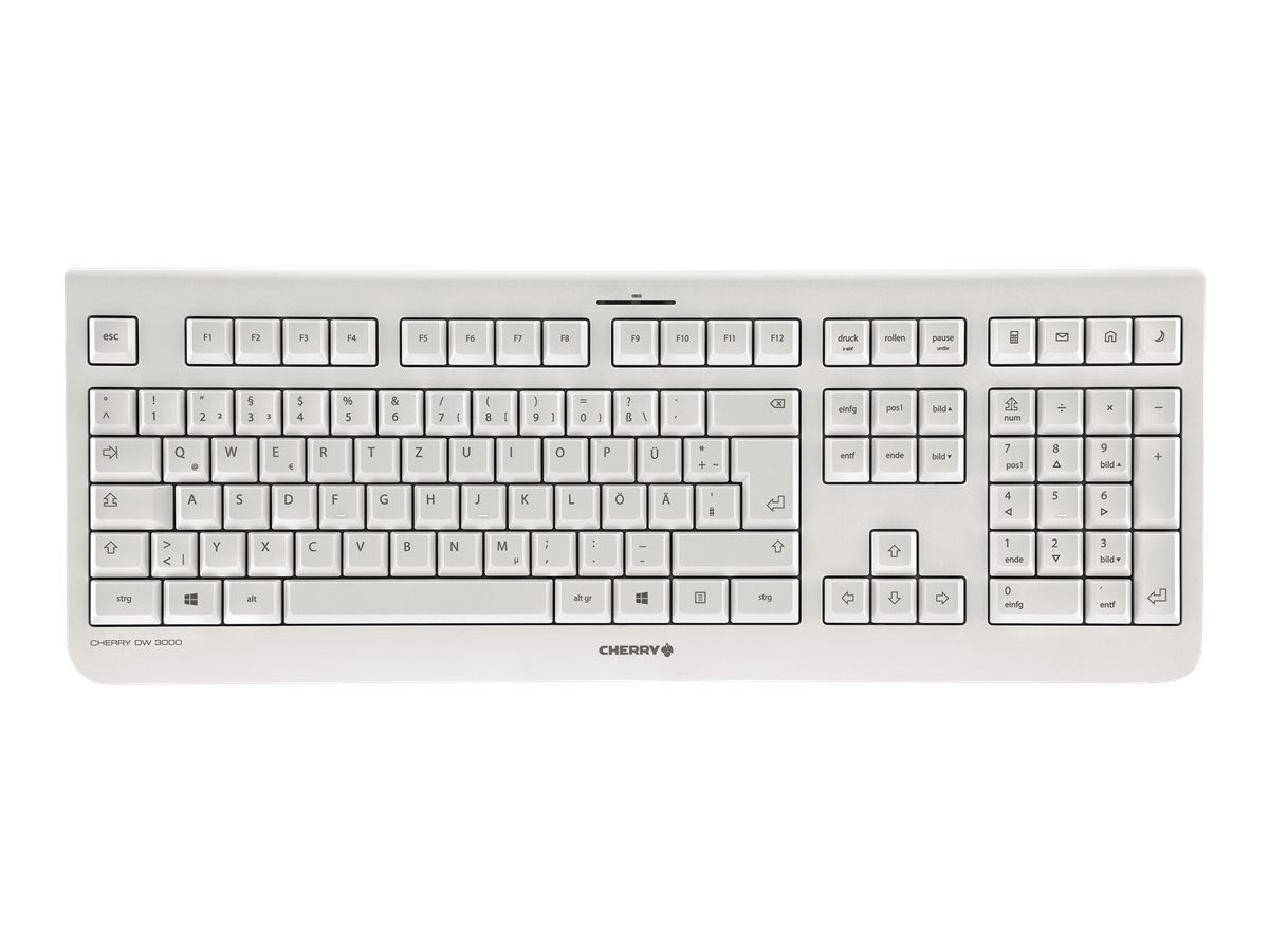 CHERRY DW 3000 Tastatur-und-Maus-Set kabellos 2.4 GHz QWERTZ Weiß