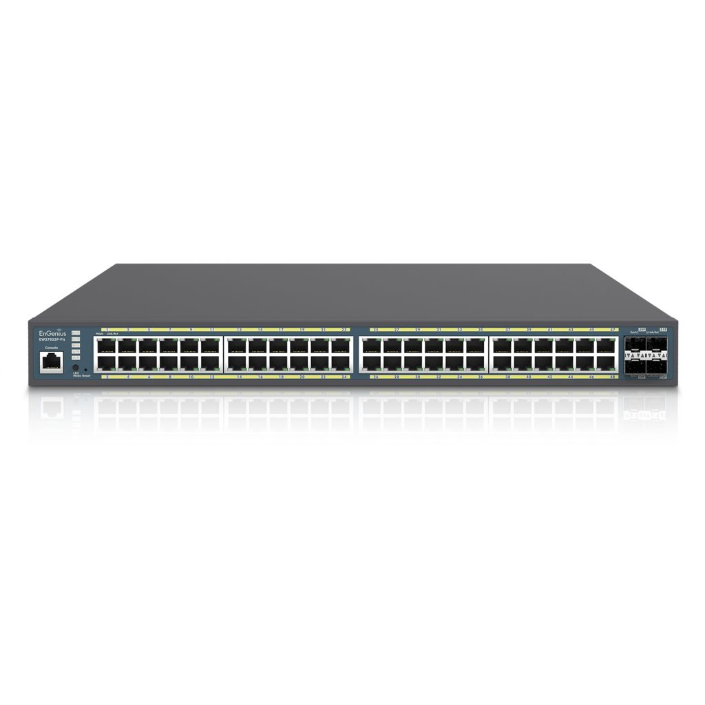 EnGenius EWS EWS7952P-FIT Managed L2/L3 Switch 48 Ports 1 Gbps PoE Grau