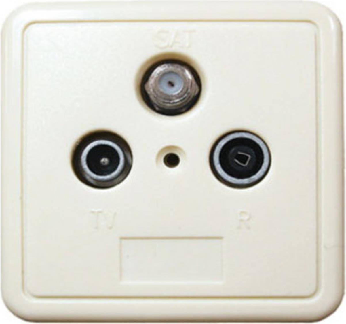 S/CONN maximum connectivity Antennensteckdose, BK+SAT, Durchgang digi, Sonder., Rück., DC, 10 dB, 3-fach, Set (83905-10DCSETL)