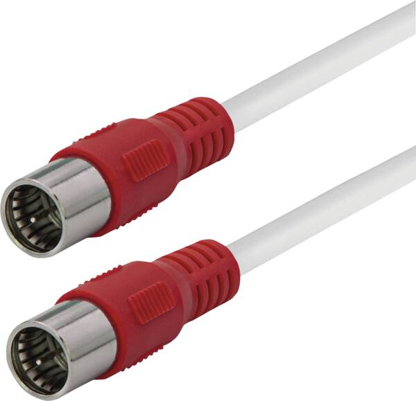 Maxtrack SAT-Anschlusskabel 6 m F-Stecker Weiß