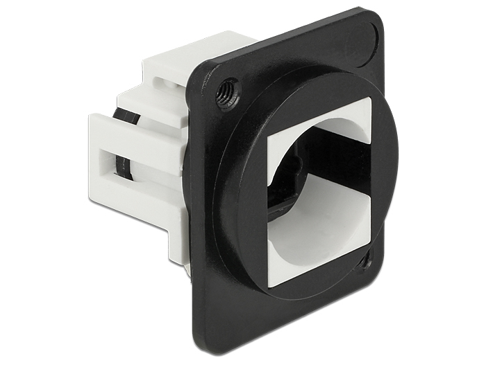 Delock Keystone Mounting 1 Port for D-type Ausgang Schwarz