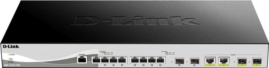 D-Link DXS-1210-12TC/E Managed L2 Switch 10G Ethernet 12 Ports 1U Schwarz, Silber