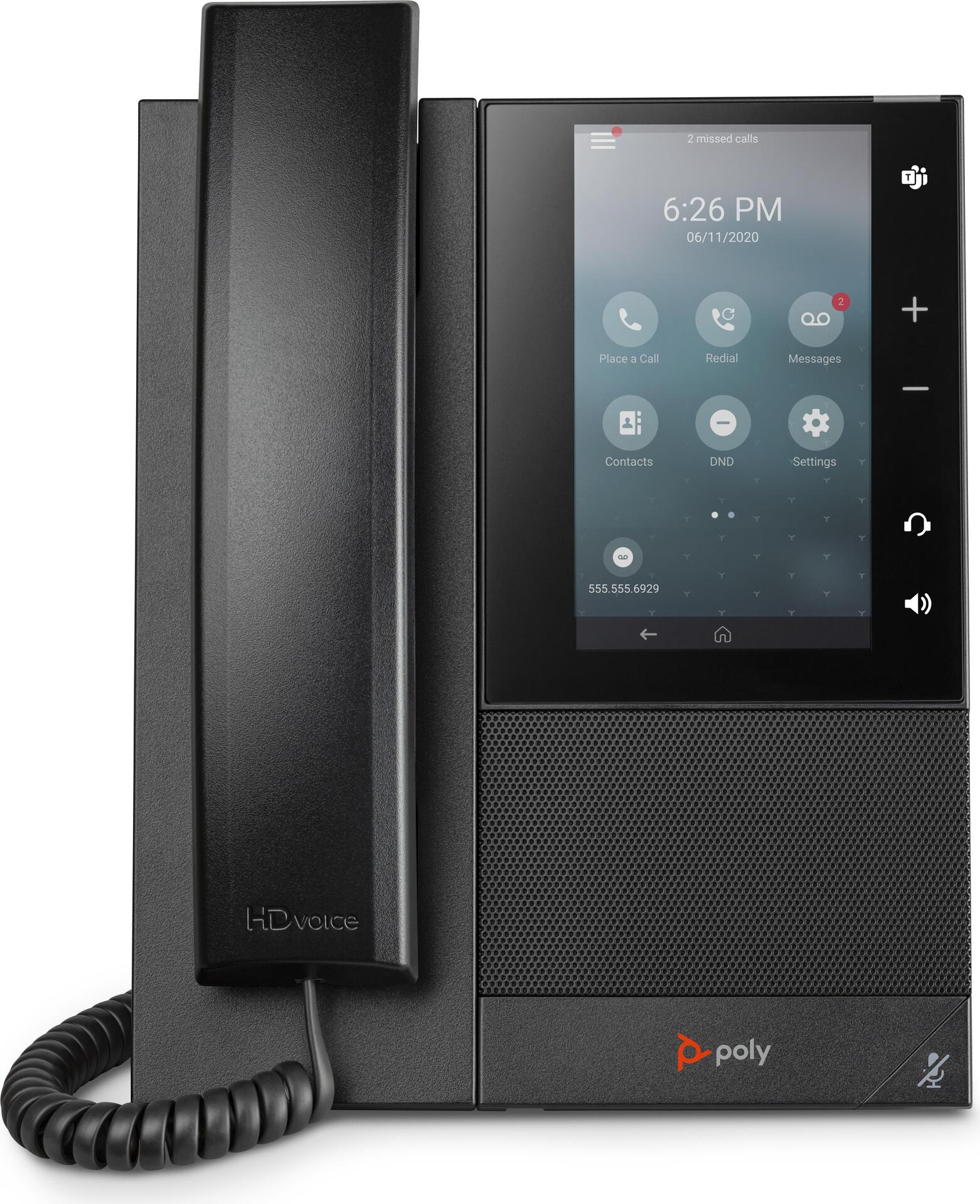 HP Poly CCX 505 IP-Telefon Schwarz 24 Zeilen LCD WLAN (82Z82AA)