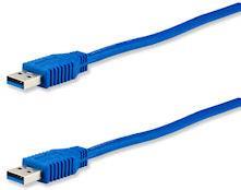 e+p CC 303. Kabellänge: 1,5 m, Anschluss 1: USB A, Anschluss 2: USB A, USB-Version: 3.0 (3.1 Gen 1), Steckerverbindergeschlecht: Männlich/Männlich, Produktfarbe: Blau (CC303)