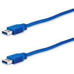 e+p CC 303. Kabellänge: 1,5 m, Anschluss 1: USB A, Anschluss 2: USB A, USB-Version: 3.0 (3.1 Gen 1), Steckerverbindergeschlecht: Männlich/Männlich, Produktfarbe: Blau (CC303)