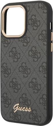 GUESS PC/TPU 4G Metal Camera Outline Case für Apple iPhone 14 Pro - black (GUHCP14LHG4SHK)