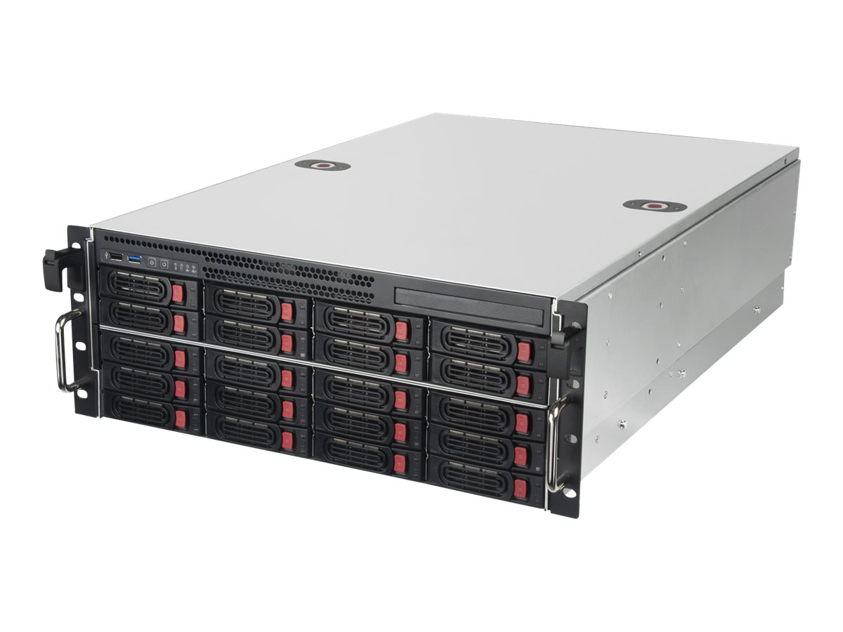 SilverStone RM43-320-RS 4U Systemschrank 20 Wechselschächte SATA/SAS Hot-Swap Schwarz