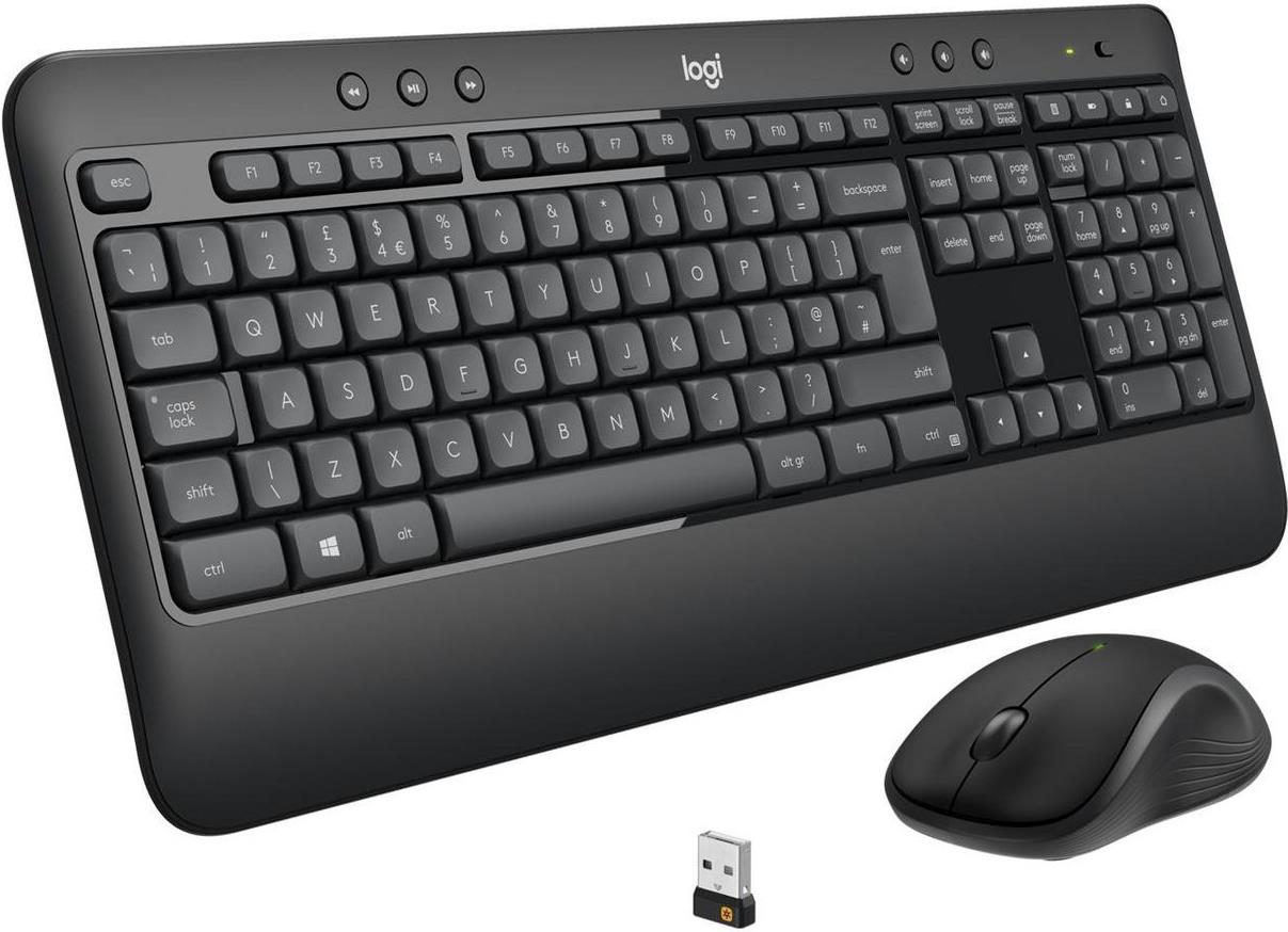 Logitech MK540 Advanced Kabelloses Tastatur-Maus-Set QWERTY US International Schwarz/Weiß