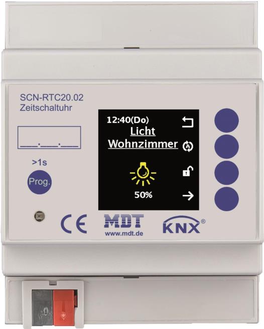 MDT technologies Schaltuhr mit 20 Kanälen Farbdisplay,4TE,REG SCN-RTC20.02 (SCN-RTC20.02)