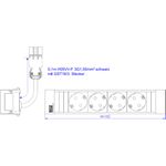 Bachmann Steckdosenleiste 4xCEE7/3 ALU 0, 20m 916.054 (916.054)