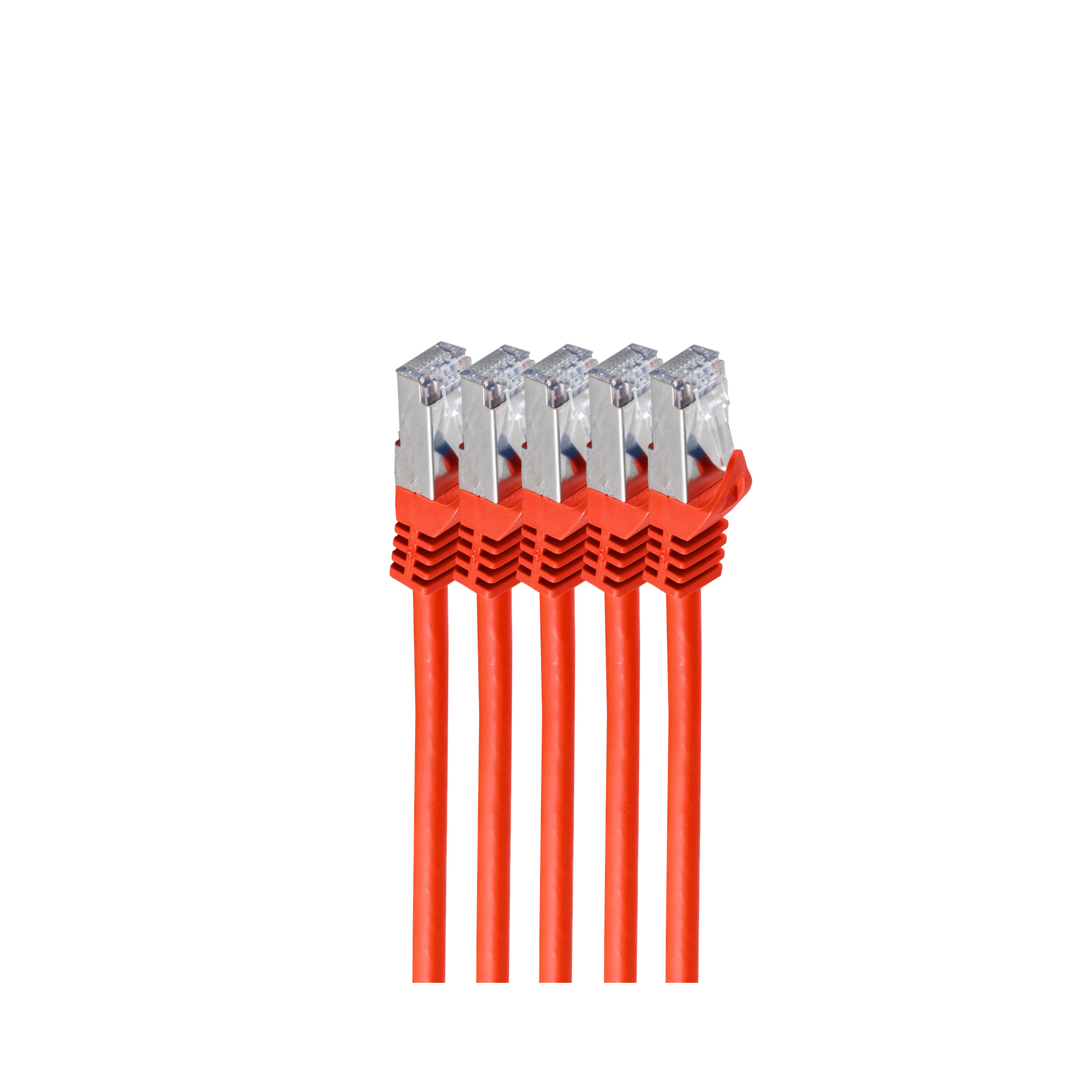 ShiverPeaks BS75513-R-SET5 Netzwerkkabel 3 m Cat7 S/FTP (S-STP) RJ-45 Rot