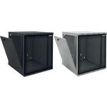 LogiLink 48,30cm (19") Wandverteiler, unmontiert, 9 HE, lichtgrau (RAL7035), Stahlrahmen, Glastür mit Zylinderschloss, - 1 Stück (W09A54G)