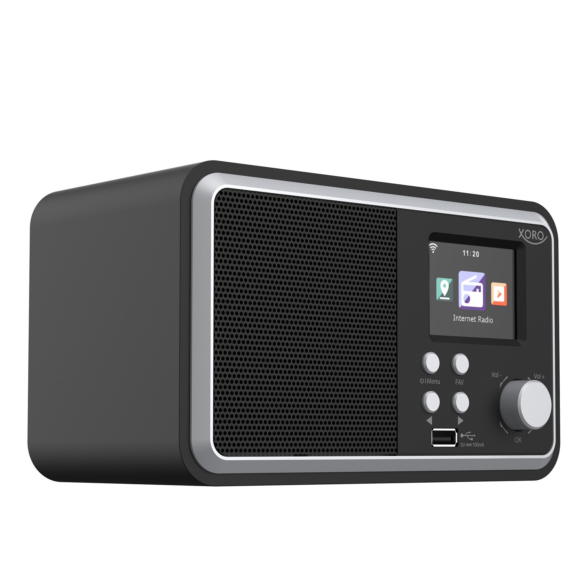 XORO DAB 300 IR Internet Radio DAB+ BT USB UPnP Schwarz