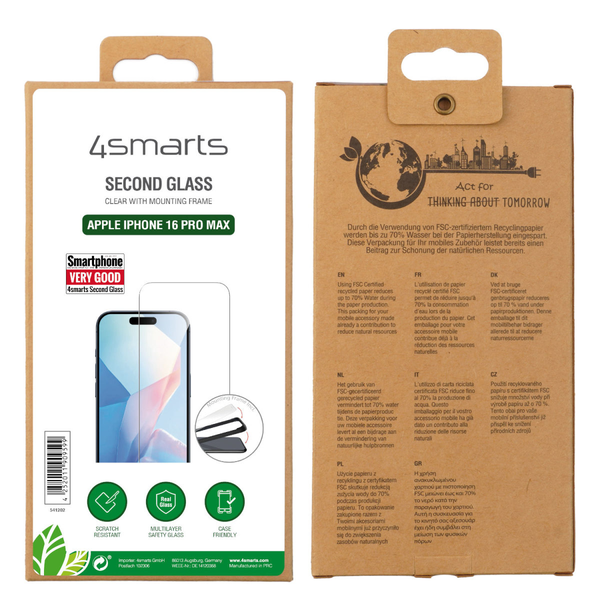 4smarts Second Glass Displayschutzglas 6.9" Transparent