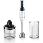 Bosch Haushalt MSM4W220 Stabmixer 600 W mit Mixbecher, mit Messbecher, mit Zerkleinereraufsatz, BPA-frei Weiß, Grau (MSM4W220)