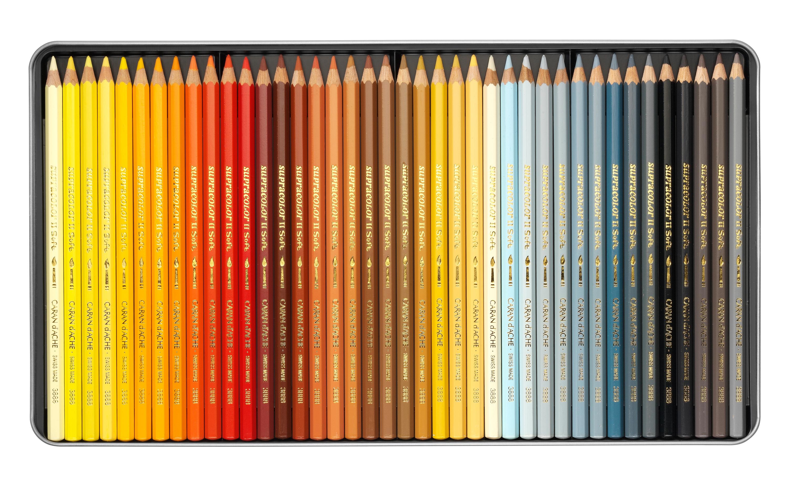 Caran d'Ache SUPRACOLOR Soft Aquarelle Buntstifte, 120er Metalletui