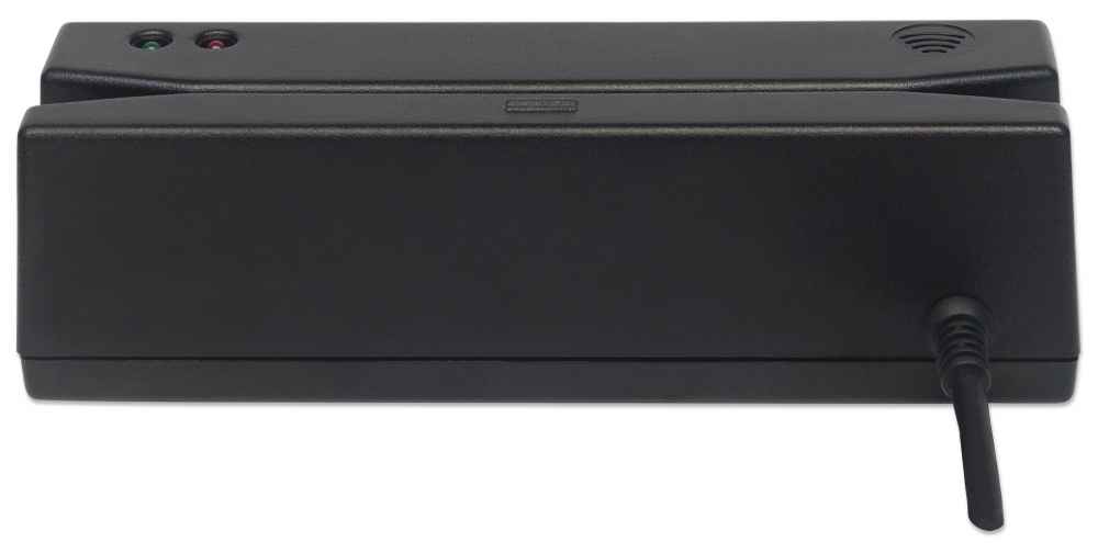 Manhattan Magnetic Strip Card Reader USB 3-Spur Schwarz