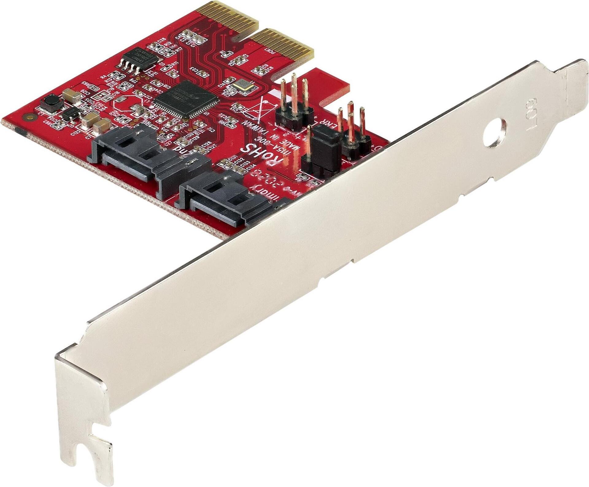 StarTech.com 2 Port PCIe SATA RAID Controller - PCIe 2.0 x2 - 6 Gbit/s - Rot
