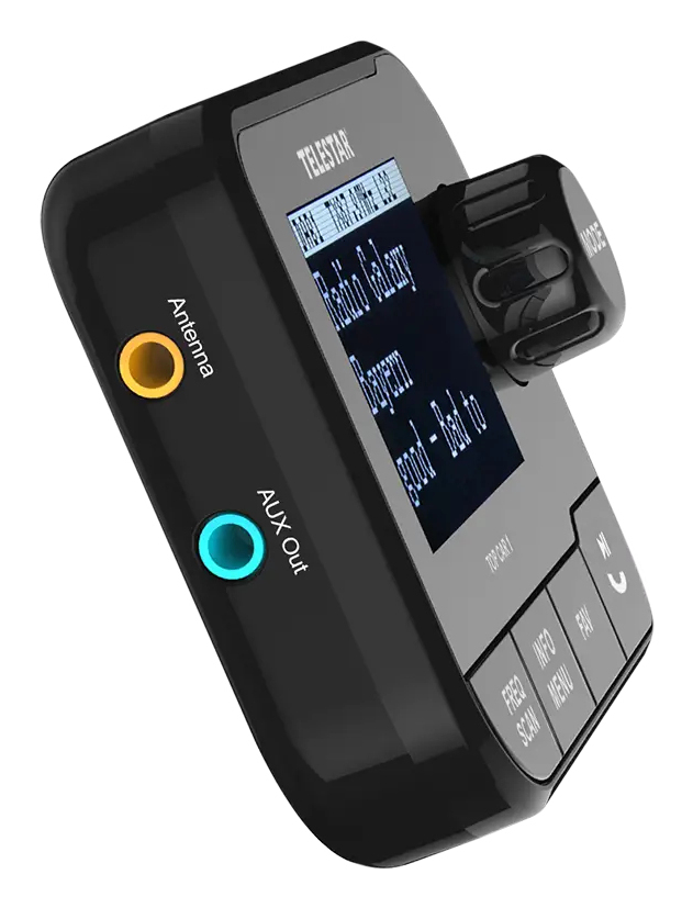 Telestar TOP CAR 1 DAB+ Empfänger mit Freisprechfunktion und Saugnapfhalterung, Schwarz