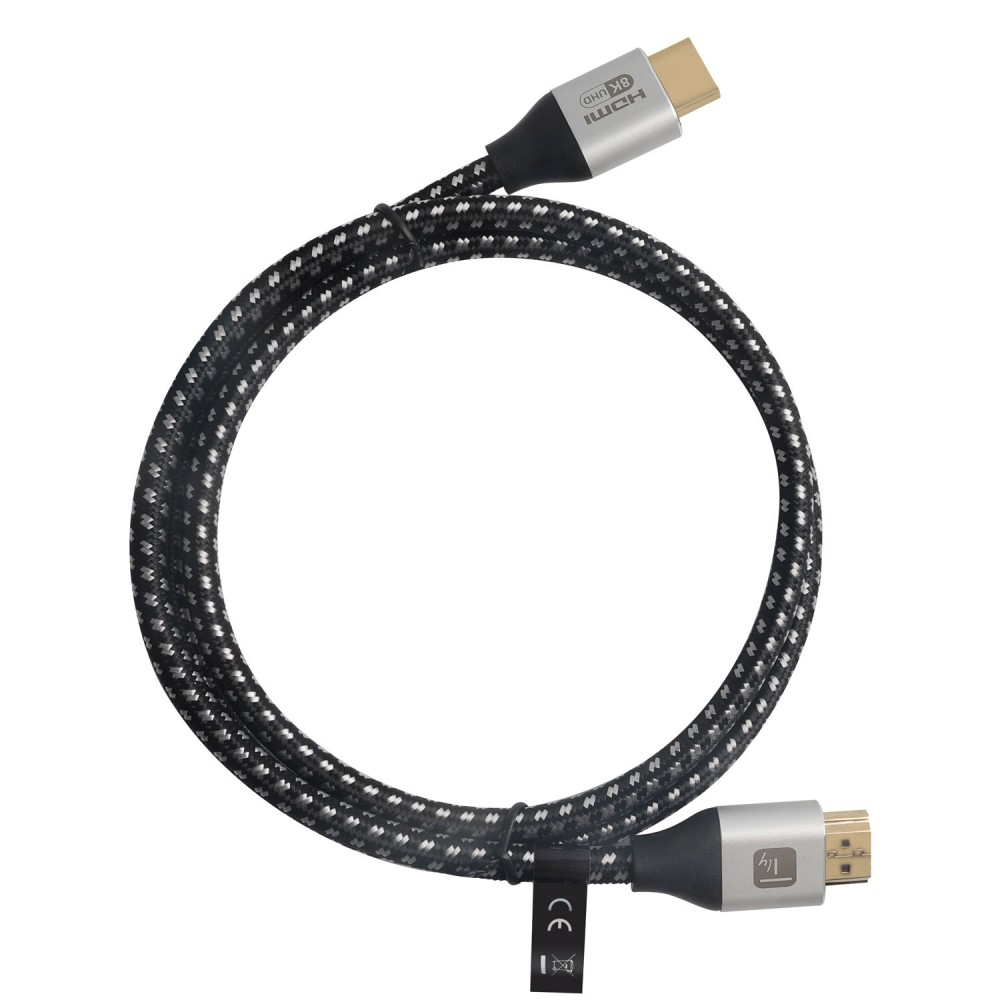 Techly ICOC-HDMI21-8-010T HDMI-Kabel 1 m 48 Gbit/s Schwarz, Silber