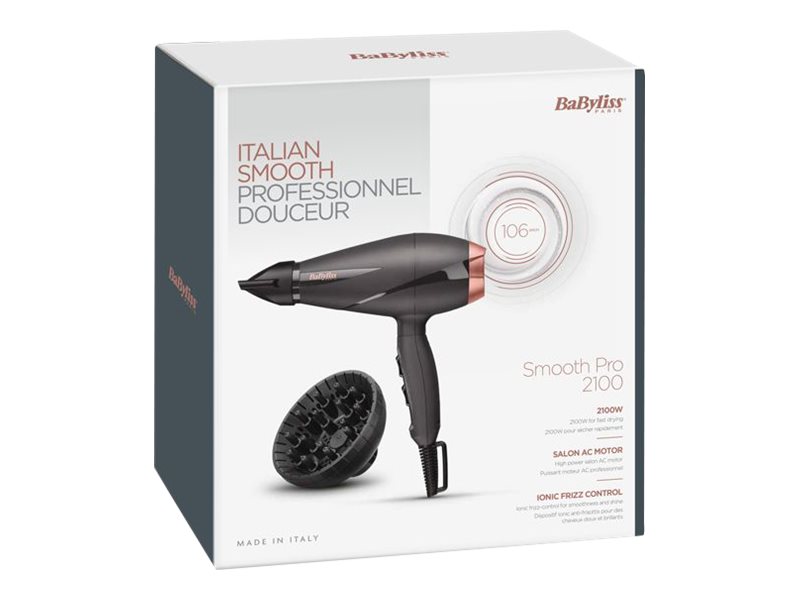 BaByliss Smooth PRO 2100 2100 W Schwarz, Gold