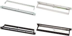 LogiLink 19" Keystone Patch Panel, 24 Port, geschirmt lichtgrau (RAL7035), 1 HE, für bis zu 24 Keystone Module, - 1 Stück (NK4073)