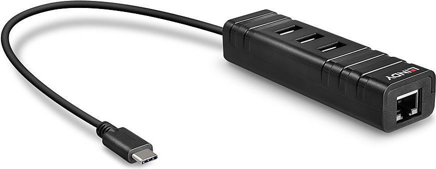 Lindy USB 3.1 Hub & Gigabit Ethernet Adapter (43249)