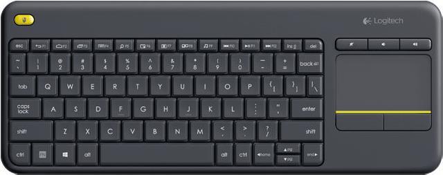 Logitech K400 Plus Tastatur RF Wireless QWERTY Schwarz (920-007119)