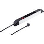 S/CONN maximum connectivity Alu Steckdosenleiste 4-fach, USB Buchse (09-20245)