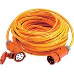AS Schwabe Strom Verlängerungskabel [ CEE-Stecker - CEE-Kupplung] 16 A Orange 25.00 m 59625 (59625)