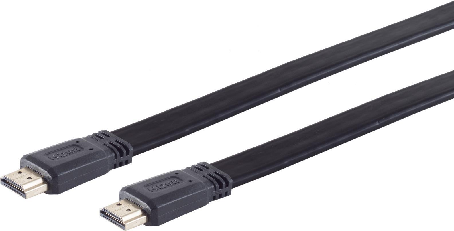 ShiverPeaks S/CONN maximum connectivity HDMI Anschlußkabel-HDMI A-Stecker auf HDMI A-Stecker, vergoldete Kontakte, FLACH, Full HD, ULTRA HD, 3D, HEAC, 5,0m (77475-FLAT)