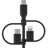 Belkin BOOST CHARGE Universal - USB-Kabel - Lightning / USB - USB (M) bis Micro-USB Typ B, Lightning, USB-C (M) - 1 m