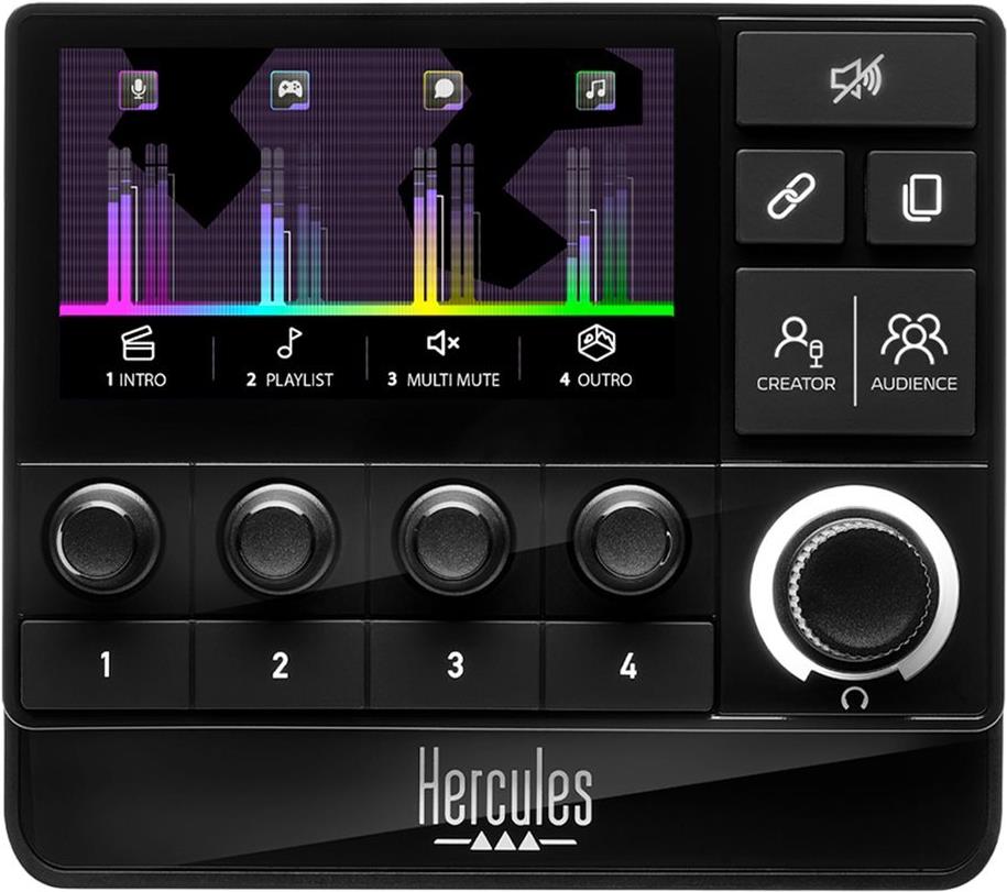 Hercules Stream 200 XLR Streaming Audio Controller Schwarz