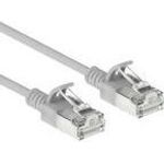 ACT Grey 0.5 meters LSZH S/FTP CAT6A slimline patch cable snagless with RJ45 connectors (DB7000)