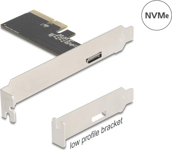 PCI Express x4 Karte zu 1 x extern OCuLink SFF-8612 - Low Profile Formfaktor (90965)