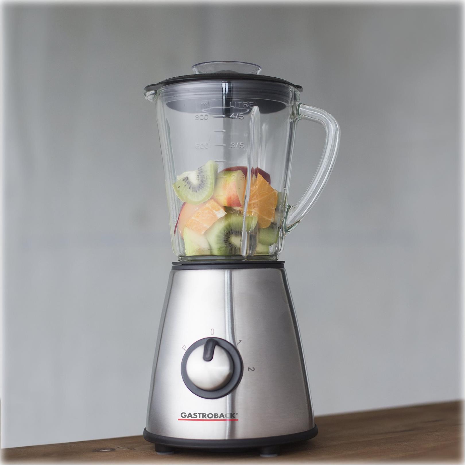 Gastroback Design Mini Standmixer 1 Liter 500 W Schwarz - Silber