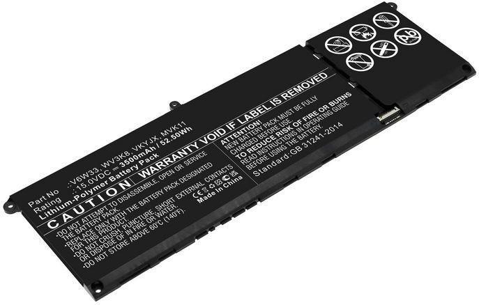 CoreParts Laptop Battery 52.50Wh Li-Pol 15V 3500 mAh XDY9K (XDY9K-CP)