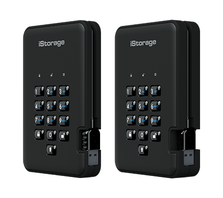 iStorage diskAshur² 4 TB 2,5" HDD USB 3.1 Gen 1 Phantomschwarz