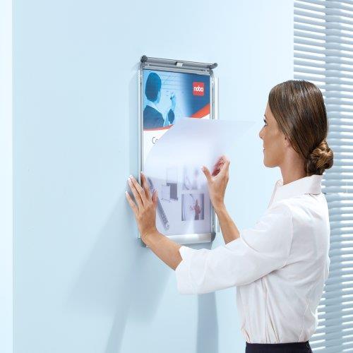 Nobo Plakatrahmen A4 25 mm Aluminium Silber