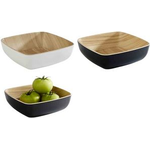 APS Schale FRIDA, 0,85 Liter, schwarz aus Melamin, innen mit Holzoptik, spülmaschinengeeignet, - 1 Stück (84559)