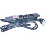 Wirewin 25,40cm (10") 1HE Steckdosenleiste mit 3x Schuko- Buchsen, Schalter, 10A (NVL3 SWI)