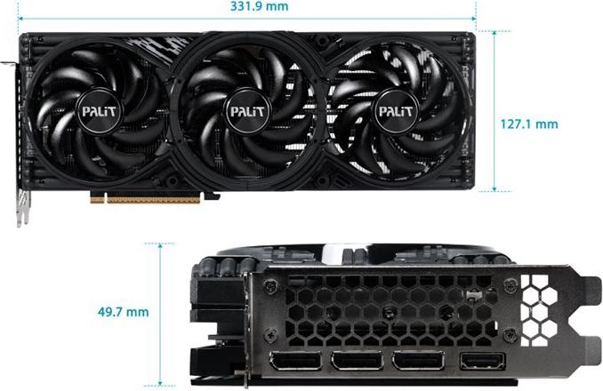 Palit GamingPro-S OC GeForce RTX 5070 Ti 16 GB GDDR7 Grafikkarte Schwarz