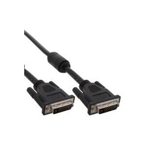 InLine® DVI-D Kabel, digital 24+1 St/St, Dual Link, 2 Ferritte, 5m (17775)