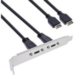 InLine® Slotblende USB Typ-C zu USB 3.1 Frontpanel Key-A intern, 0,5m (33446K)