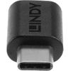 Lindy - USB-Adapter - USB-C (W) bis USB-C (M) - USB 3,2 Gen 2 - Schwarz (41893)