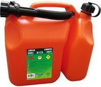 EDA Kombi-Kanister für Kraftstoff 6 Liter + Öl 2,5 Liter Kanister mit Doppelkammer, zugelassen für Kraftstoffe, - 1 Stück (010169 O SX6)