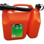 EDA Kombi-Kanister für Kraftstoff 6 Liter + Öl 2,5 Liter Kanister mit Doppelkammer, zugelassen für Kraftstoffe, - 1 Stück (010169 O SX6)