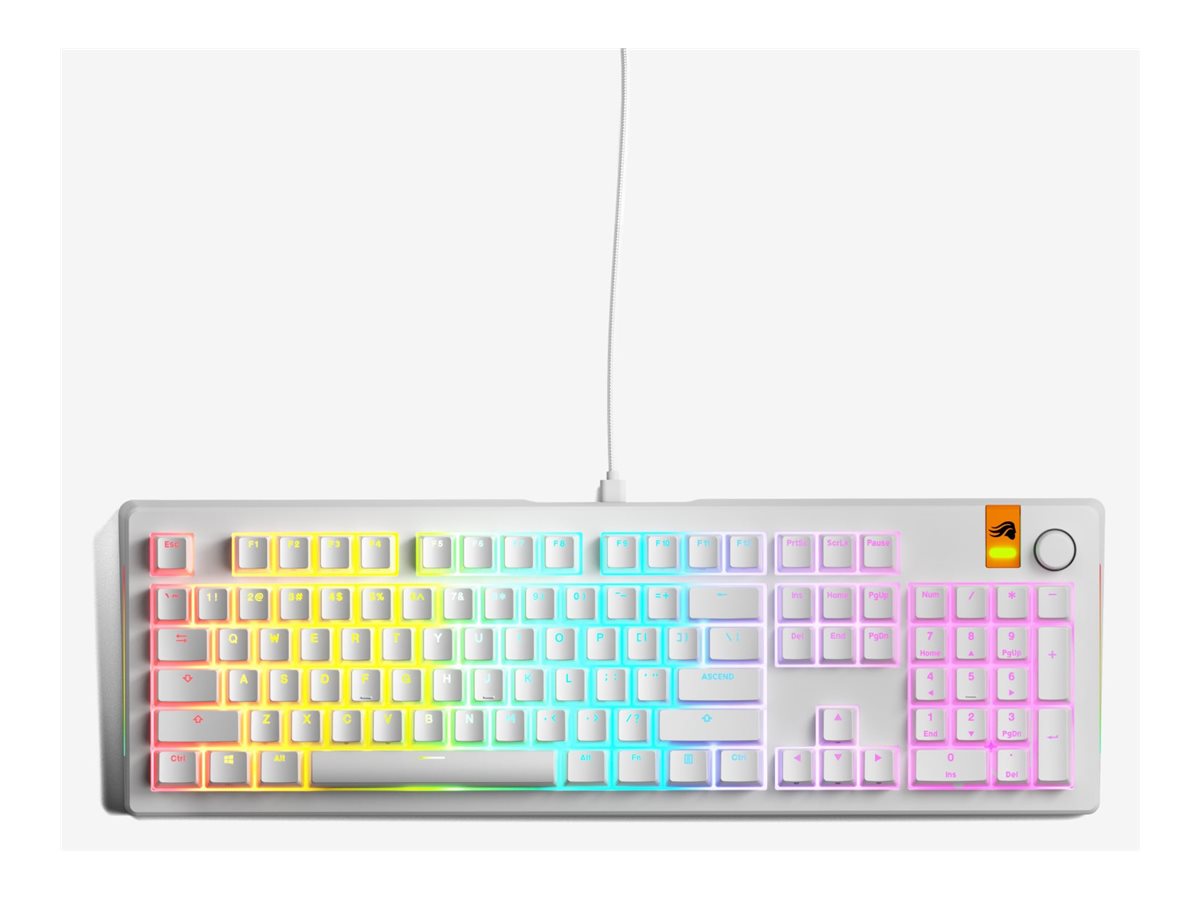 Glorious PC Gaming Race GMMK 3 HE Gaming-Tastatur 100% Glorious Fox HE Switches USB-C 3-Zonen-RGB Weiß