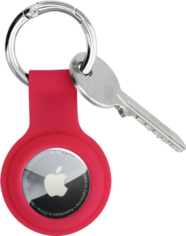 Hama Edge Protector Finest Feel für Apple AirTag, Rot (00196934)