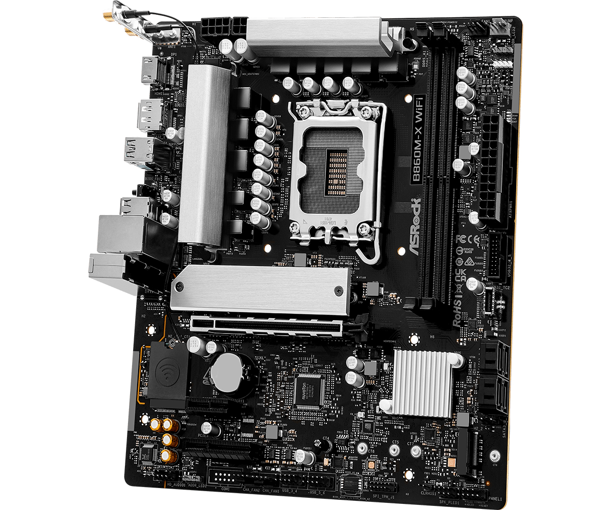 ASRock B860M-X WiFi Intel B860 LGA 1851 mATX Mainboard DDR5 Schwarz